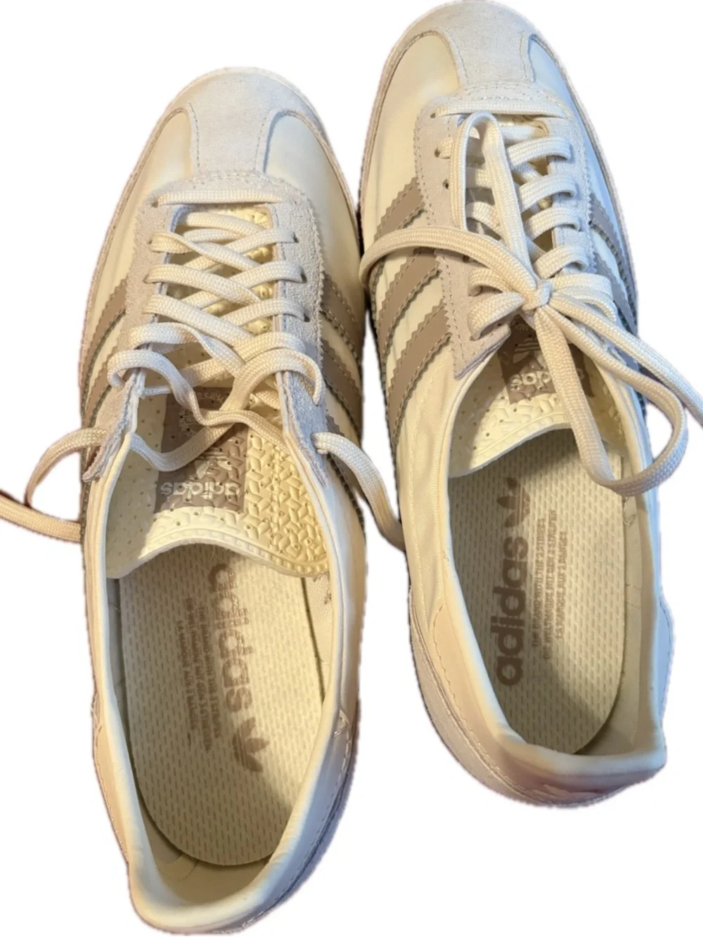 Adidas SL 72 sneakers in a cream/grey colorway, size US 8.5 NWOT